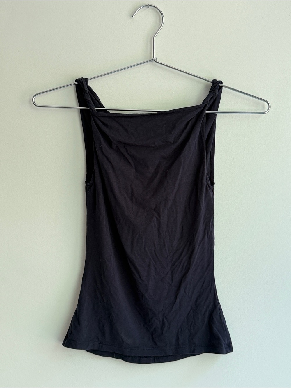 Paloma Wool Black Knotted-Strap Tank Top - Women